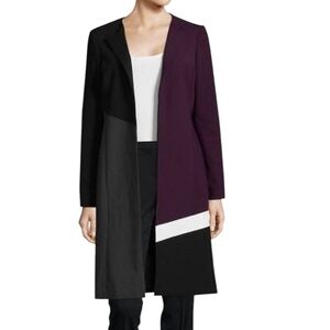 Calvin Klein Black and Purple Blazer with Modern Tailoring Size 22W